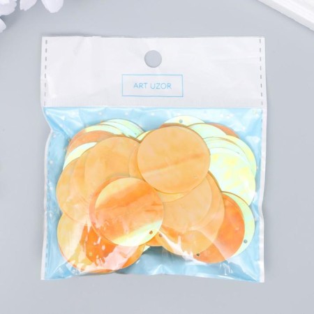 Sequins "circle" orange set 30 g d = 3 cm-2