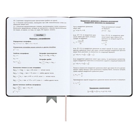 Universal diary for grades 1-11 Lenta, solid cover of artificial leather, applique, silkography, liesse, 48 sheets, black-12