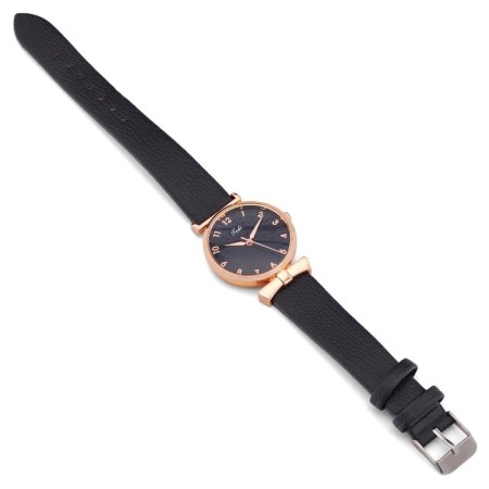 Women's watch, D-3.3 cm, black watches-3