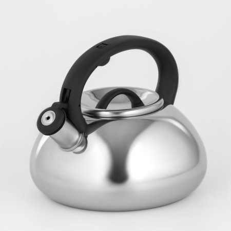 A kettle with a stainless steel whistle “Quantum”, 2.8 l, fixed handle, chrome color-1