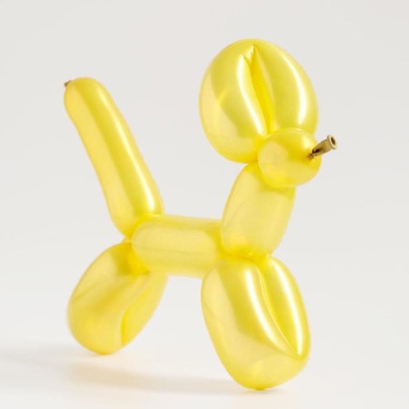 Ball for Twisting latex 250 ", mother -of -pearl, set 100 pcs., Yellow color