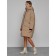 Coat insulated winter female, size 50, color light brown