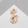 Brooch "Cat" Moore-Mur, white color in gold