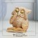 Figure "Owl for reading" Beige, 6x5cm