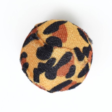 Textile ball "Leopard", 4 cm, mix of flowers-1