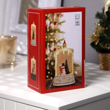 LED figure "Santa Claus" 8 × 14.5 × 4.2 cm, plastic, batteries AAAX2 (not in the kit), glow warm white-3