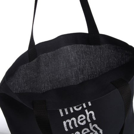 Bag Schoper "Meh", 35*0.5*40, print with sparkles, without lining, black-6