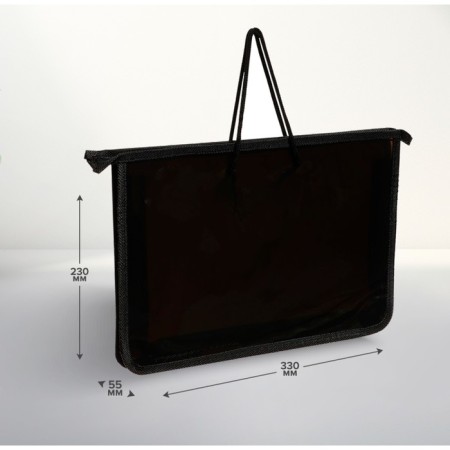 Folder with A4 handles, 330 x 230 x 55 mm, lightning from above, plastic, "office"-1