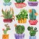 Ethel towel Cacti 40x73 cm, 100% cotton, sarzha 190 g/m2