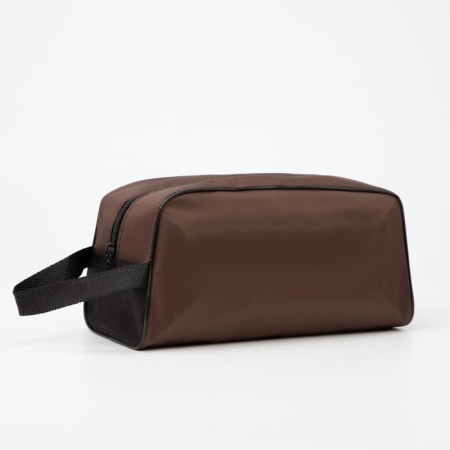 Lightning cosmetic bag, brown color