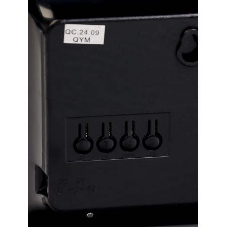 Electronic wall clock, thermometer calendar, 36.2 x 15.5 cm, green numbers 10 x 4.5 cm 1076627-5