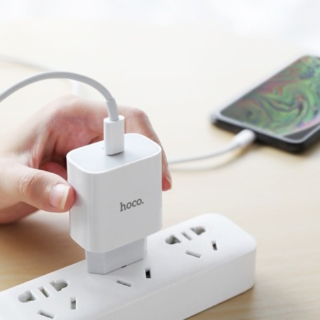 Network charger Hoco C76A Plus, Type -C - PD/QC 20 W 3 A, white-8