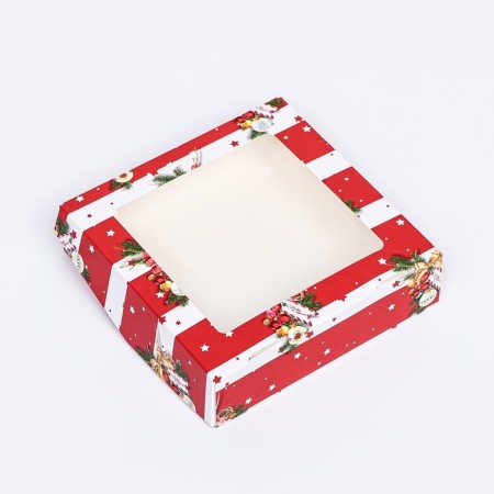 Folding box with the “New Year mood” window, 15 x 15 x 4 cm-2
