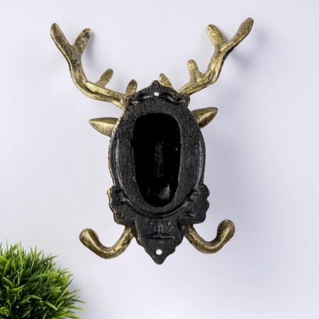Decorative metal hooks "Golden Deer" 22.5x18.5x9.5 cm-3