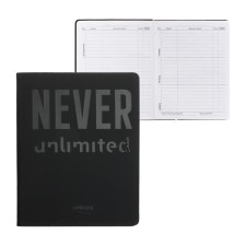 Universal diary for NEVER 1-11 grade, integral cover, artificial leather, application, liesse, 80 g/m2