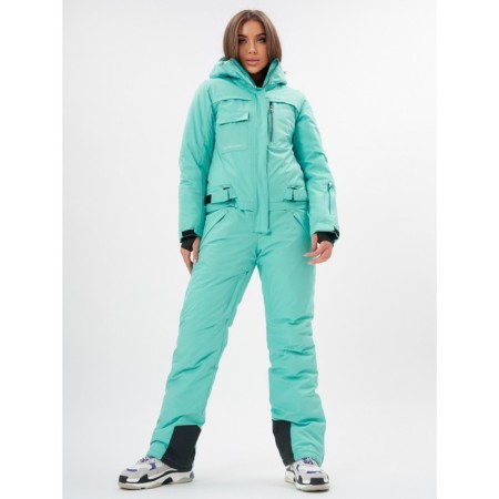 Ski jumpsuit female turquoise color, size 48-5