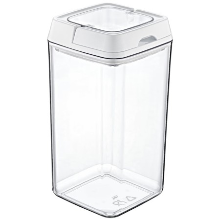 Container EMHOUSE, hermetic, clip of pen, square, 2 liters