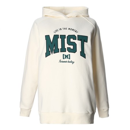 Women's sweatshirt with a hood Mist Old School size 48, Milk color-4