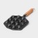Cast iron pan "spheros", 14 cells, 36 × 17 × 2.5 cm, wooden handle