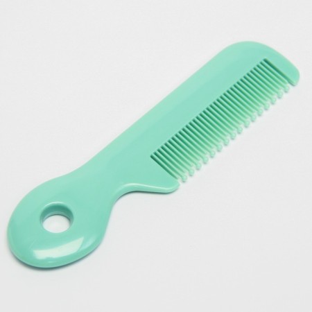 A child’s care set, 5 items (comb, tweezers, scissors, a knipser, saw), green color-7
