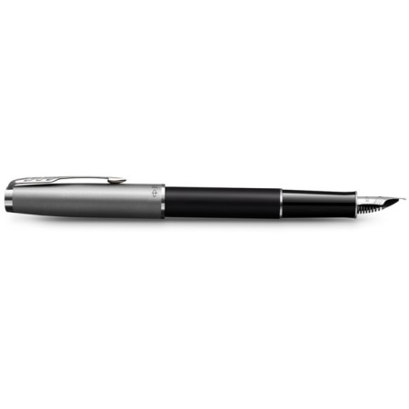 Fright pen Parker Sonnet Sand Blasted Metal & Black Lacquer, 0.8mm, Chern, UD/UP 2146864 1032847-2
