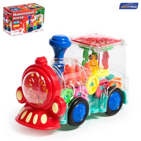 The steam locomotive "New Year's train", light and sound, works from batteries