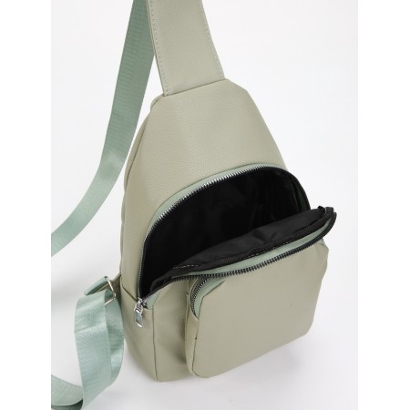 Backpack-sling, 18*5.5*29 cm, lightning department, 1 n/pocket, green-4