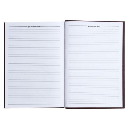 The diary half-dantered for 4 years A5, 192 leaf "Leather", solid cover, silk, coffee-brown-9