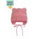 A cap on ties with ears children's amababy pure love Bear, with a lining, size 44-46 cm, pink color