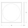 Mirror in a baguette frame with LED lighting 15 W, 70x70 cm, without a switch, neutral white light, b