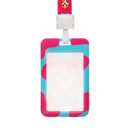 Badge vertical "Corgi", external size - 11 x 7 cm., Inner size - 8.2 x 5.2 cm, tape 42 cm-2