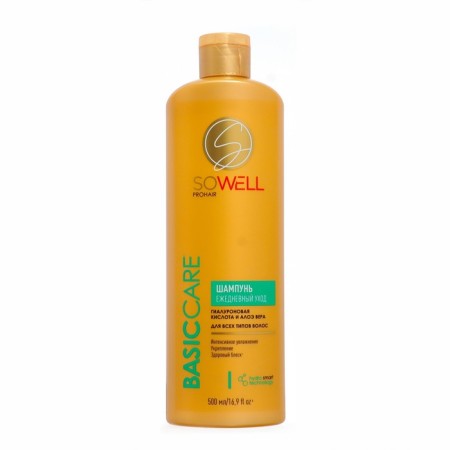 Shampoo for all types of hair Sowell Basic Care daily basic care, 500 ml