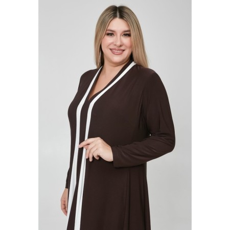 Women's dress, size 66, color light brown-4