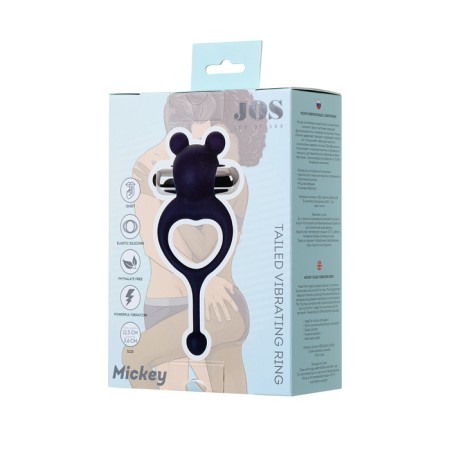 Vibrocolor with a tail Jos Mickey, silicone, blue, 12.5 cm-6