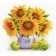 Canvas "Sunflower Mood" 40 × 30 cm (without threads)