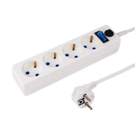 Network filter Proconnect Standard 4 Nests, 1.5 m, 3x0.75 mm², s/h + auto -wiring, white