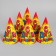 Paper cap “Happy Birthday!”, Serpantine, set 6 pcs., 16 cm