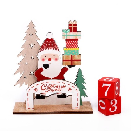 Вечный календарь «Дед Мороз с подарками» 14 × 5,5 × 15,5 см-4