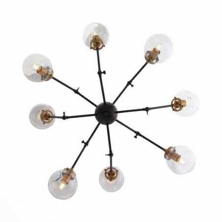 Ceiling Ceiling ST LUCE. SL234.402.08. Varieta. 8x40 watts, E27, 89x89x54 cm, black color, gold-5