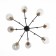 Ceiling Ceiling ST LUCE. SL234.402.08. Varieta. 8x40 watts, E27, 89x89x54 cm, black color, gold