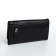 Women's wallet on fasteners, black color