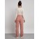 Warmed female trousers, size 42, light brown color