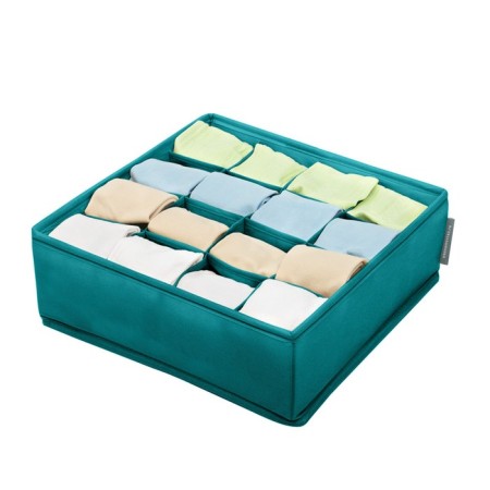 Organizer for linen, 16 cells, turquoise color