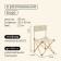 Folding chair, 50 x 50 x 80 cm, up to 100 kg, beige color