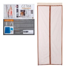 Antimoscate grid for doors, 90 × 210 cm, on magnets, brown color