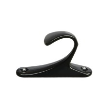 Hook for curtains KS101 CAPPIO, one -rod, black color, 2 pcs