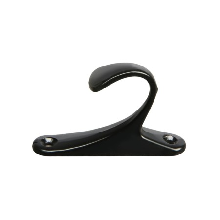 Hook for curtains KS101 CAPPIO, one -rod, black color, 2 pcs