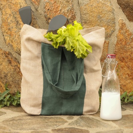 Bag Shopper with SL Home Handles "Linen Shopper" 50x50cm, 100% linen, 200g/m2-4