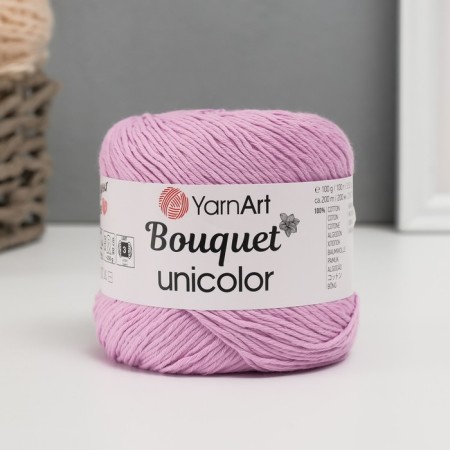Yarn "Bouquet Unicolor" 100% cotton 200m/100g (3212 Pale Astra)