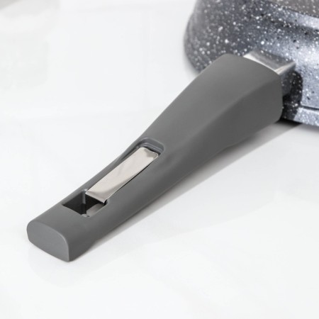 Granite pan, d = 28 cm, removable handle, anti -stick coating, gray color-5